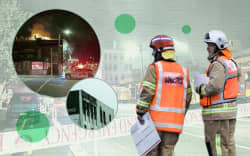 Fire and Emergency responders and Loafer’s Lodge fire