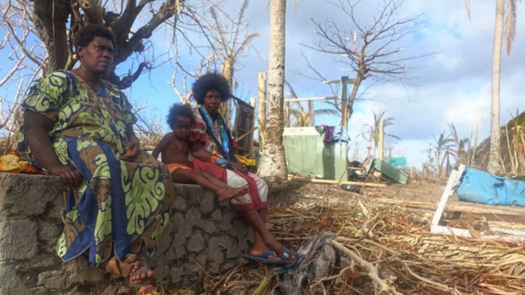 Naomi Charlie, Young Joycelyn and Rachel Malas on Mataso Island.