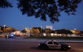 Police kept Marjory Stoneman Douglas High School secure on the first day of school on 15 August, after the shooting on 14 February.