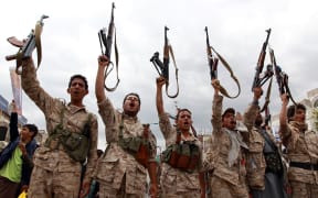 Supporters of the Shi'ite Houthi movement in Sanaa.