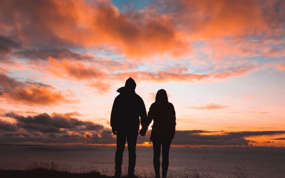 couple at sunset