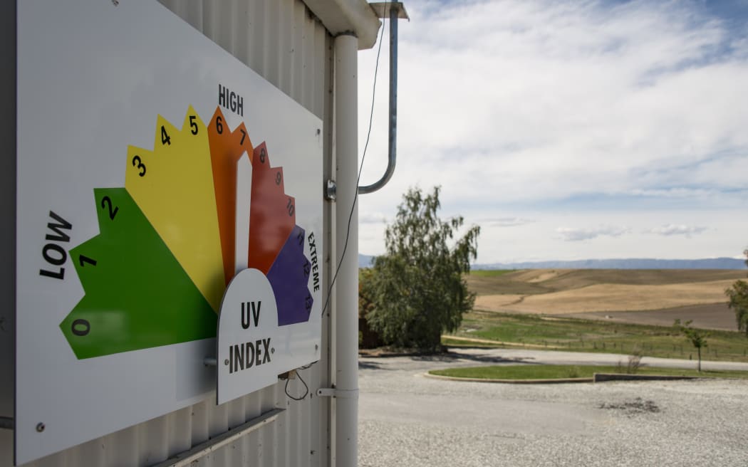 UV index signage at Lauder. Photograph by Dave Allen