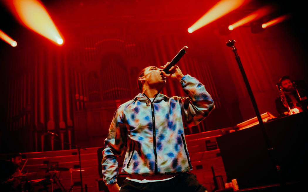 British rapper Loyle Carner played to a packed Auckland Town Hall on 29 July, 2023.
