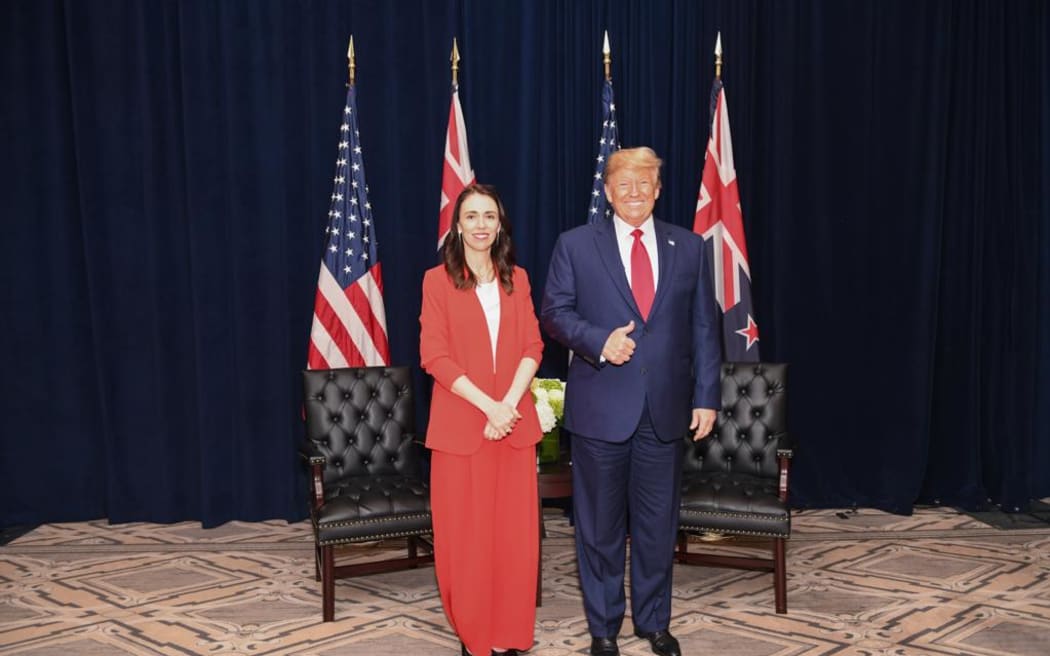 Prime Minister Jacinda Ardern with US President Donald Trump.