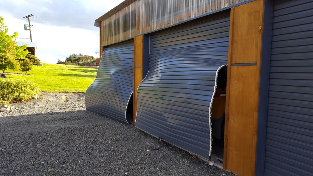 Mt Lyford resident Don McIntosh's cars were shunted around by the earthquake.