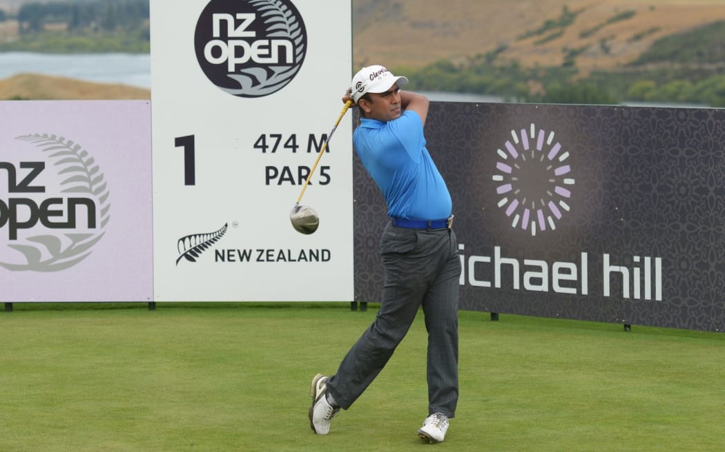 Fijian golfer Vikrant Chandra at the New Zealand PGA Championship in Auckland.
