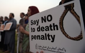 Protestors at a demonstration against the death penalty in Islamabad in October.