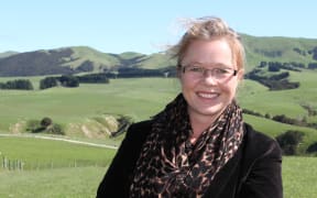 Gretchen King with the Cloud Farmer app