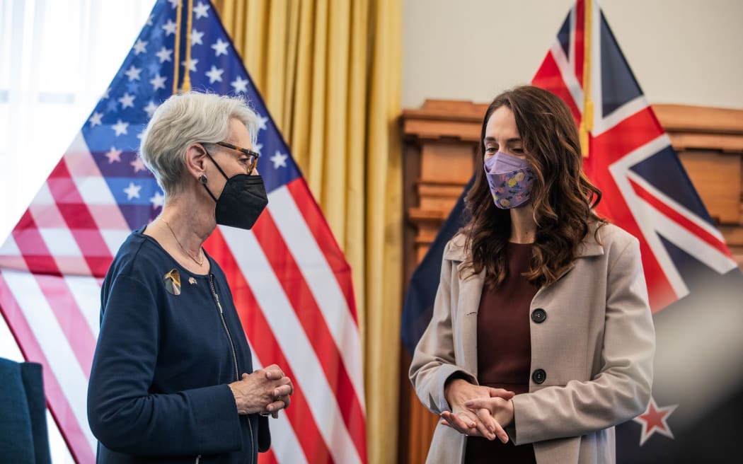 Jacinda Ardern and Wendy Sherman