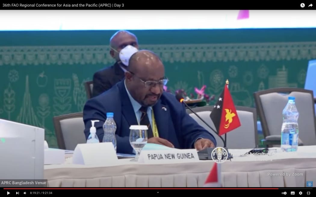 Papua New Guinea's Minister for Agriculture, John Simon