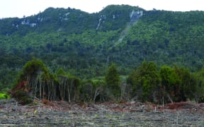 The Rapahoe block, with work under way below the Twelve Apostles Range.