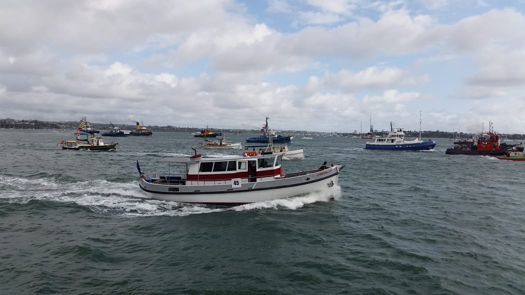 Eighteen tugboats raced on Waitemata Harbour as part of the Auckland Anniversary Regatta celebrations.
