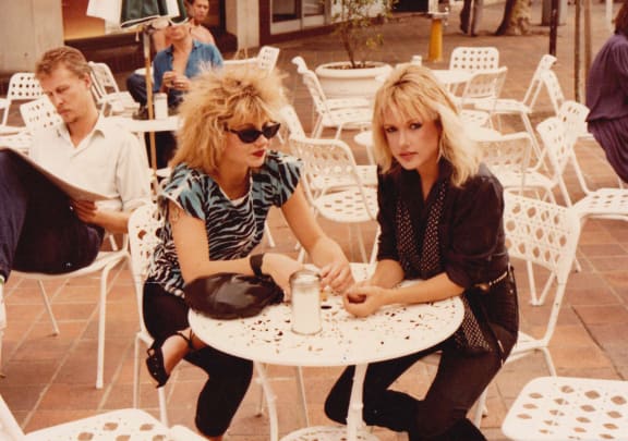 Sharon O'Neill and the actress who played Maxine in the Australian video for the song