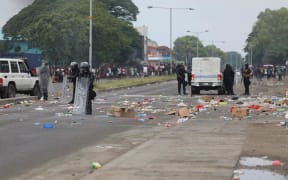 Local police outnumbered by protestors