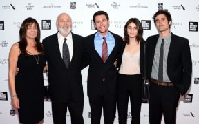 Rob Reiner poses with family at the 41st Annual Chaplin Award Gala at Avery Fisher Hall at Lincoln Center for the Performing Arts on 28 April, 2014 in New York City.