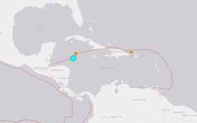 USGS map showing the location of the quake.