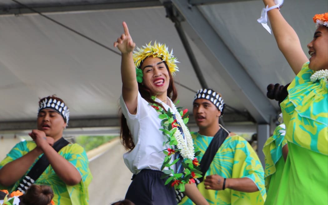 Mangere College Cook Islands group - day 2 Polyfest 2021.
