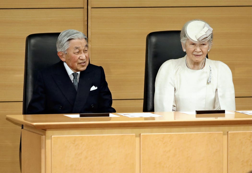 Japanese Emperor Akihito and Empress Michiko ahead of his abdication.