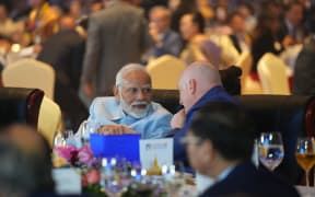 Christopher Luxon with Narendra Modi