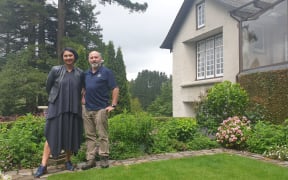 Taranaki Garden Festival manager Tetsu Garnett and Tūpare head gardener Mitch Graham.