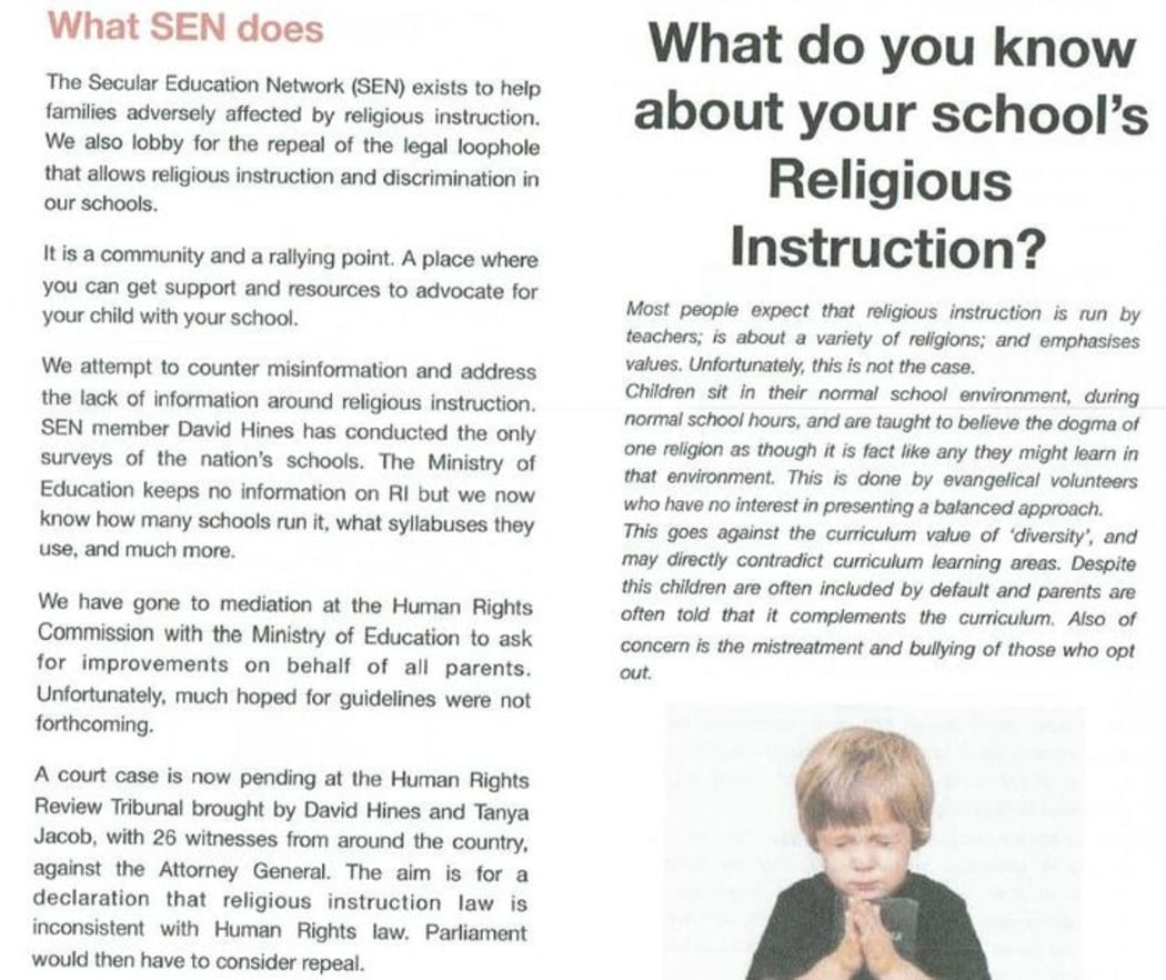 A Secular Education Network flyer
