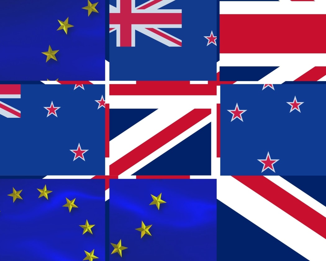 Composite EU UK NZ Flag