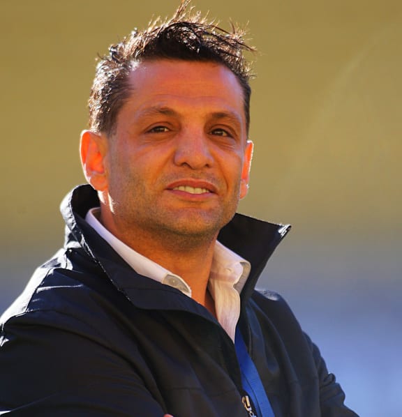 Terry Sereposis at Wellington's Westpac Stadium in 2008. He is the former owner of the Phoenix football team.