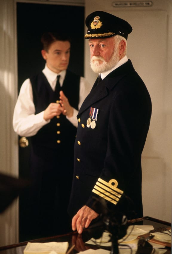 Bernard Hill in the 1997 film Titanic, directed by James Cameron.