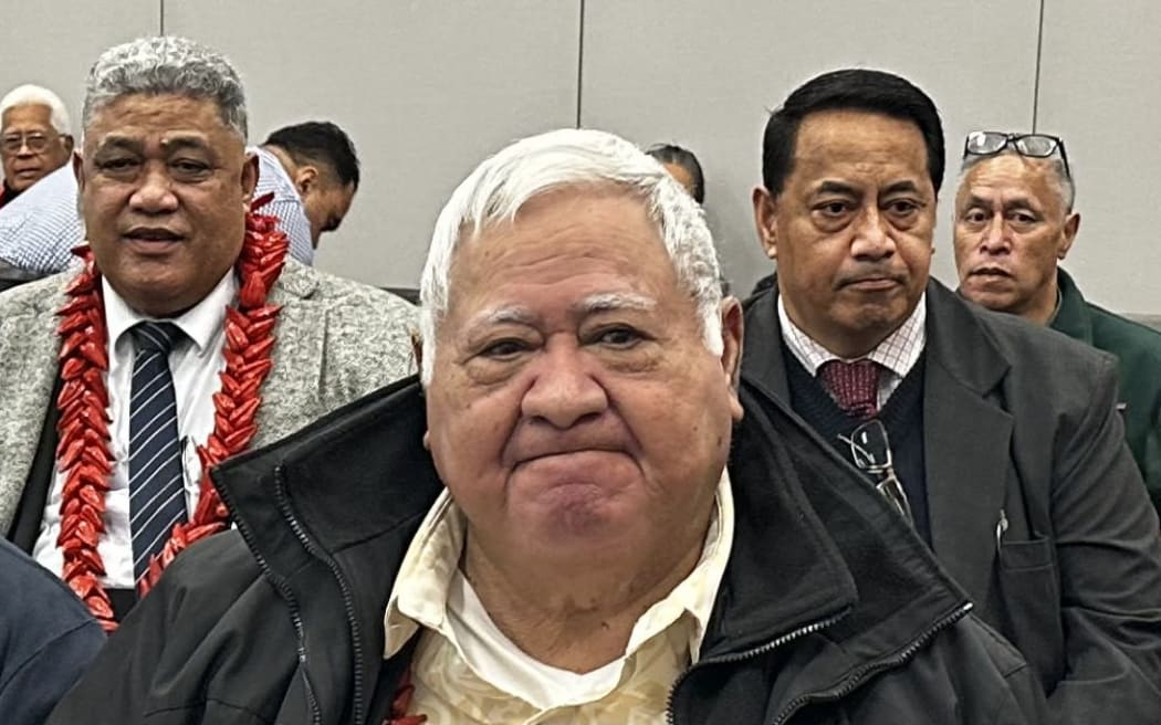 Tuilaepa Sa'ilele Malielegaoi at the Samoa citizenship bill public consultation on 1 July 2024.