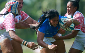 Samoa's women's national team, the Manusina, dominated their first game at the Oceania Women's Rugby Championship in Sigatoka, Fiji on Tuesday, with a big 64-14 win over Tonga.