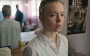 The actor Sydney Sweeney as Reality Winner in the film Reality