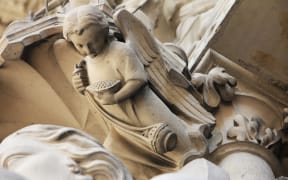 Detail of angel in Sainte Chapelle, Paris