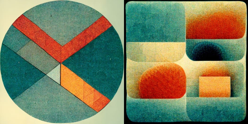 James Goggin gave artificial intelligence (AI) image generator Midjourney the prompt “A diagram explaining Fuzzy Logic” and these are two of its responses.