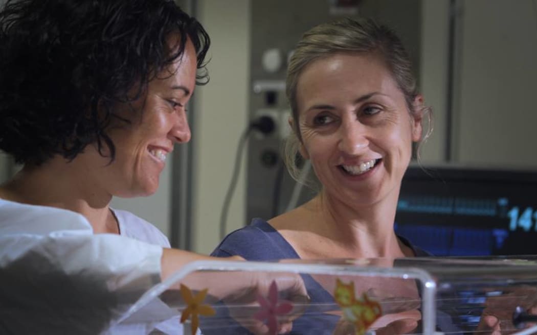 Miriama McDowell and Renee Lyons in The Great Maiden's Blush