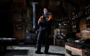 Prime Minister Jacinda Ardern, a self-confessed Ernest Shackleton fan, looks about his Nimrod Expedition hut at Cape Royds on Ross Island in Antarctica, on 27 October, 2022.