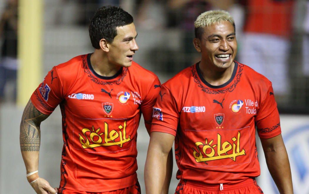Sonny Bill Williams and Jerry Collins in Toulon in 2008.