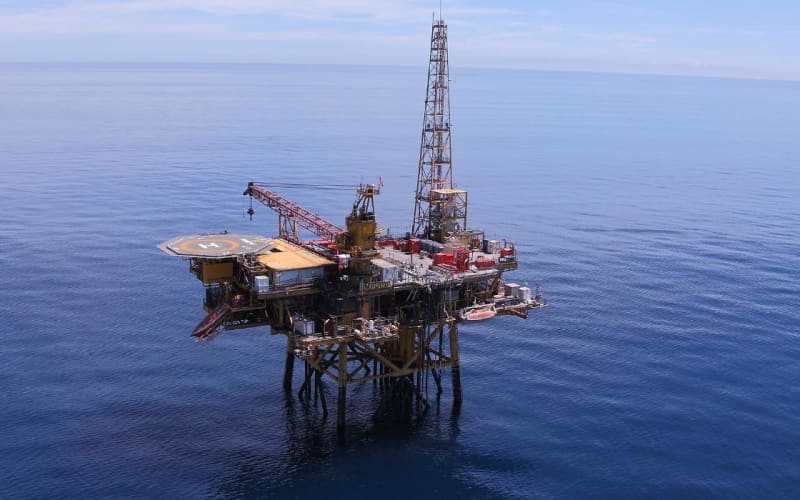 A rig at the Maui gas field