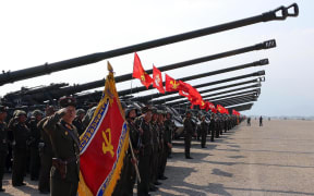 A recent military display in North Korea.