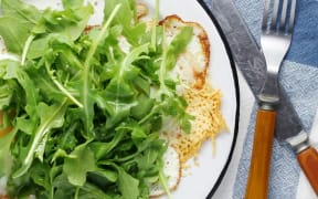 Rocket or arugula leaves.