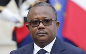 Guinea-Bissau President Umaro Sissoco Embalo is seen prior to his meeting with the French president at the Elysee palace in Paris.