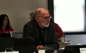 Auckland mayor Wayne Brown at a council meeting.