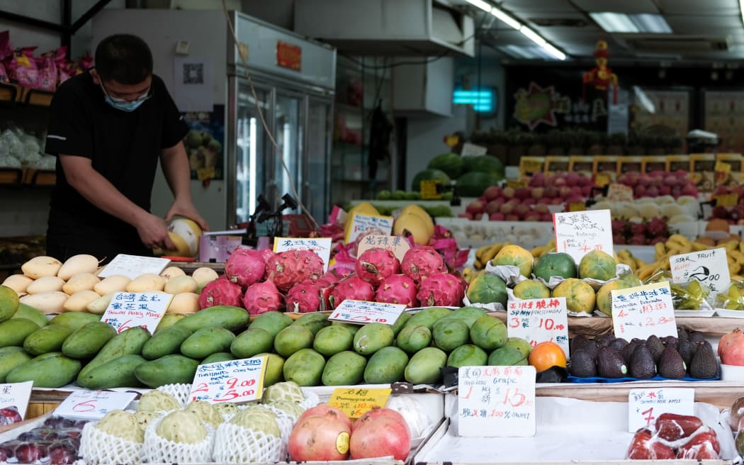 Fruit on sale in an Asian supermarket