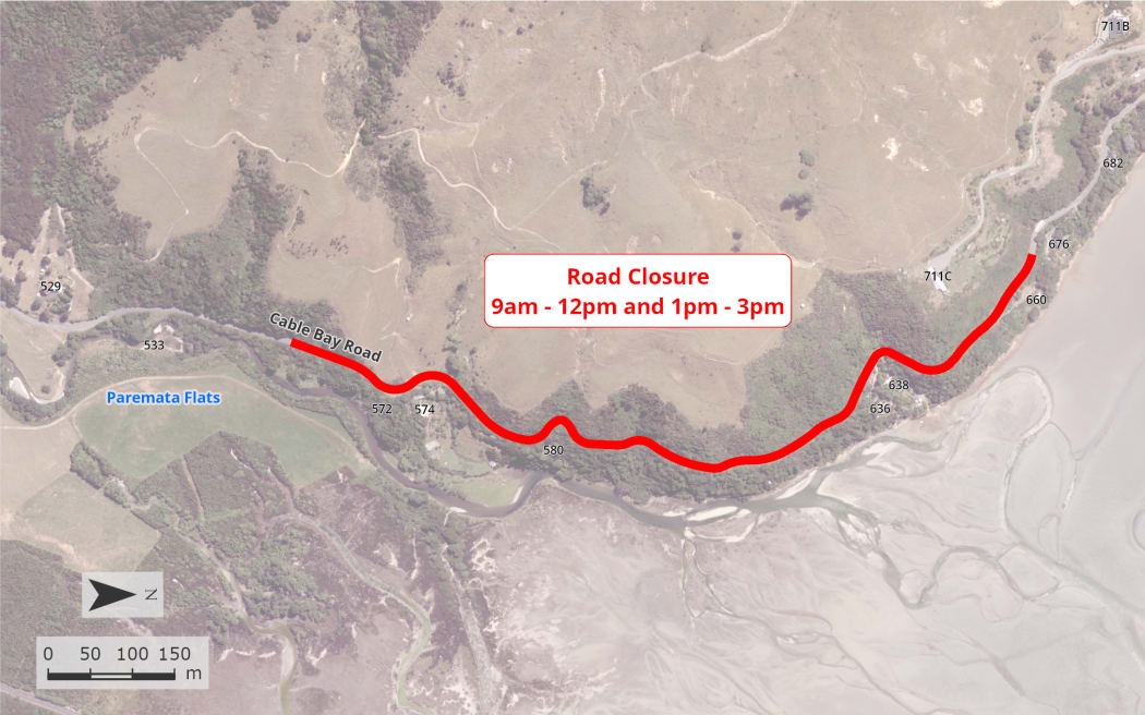 Cable Bay Road will be closed during certain hours between 12 February to 14 June, 2024, or remediation and repairs on three slips.
