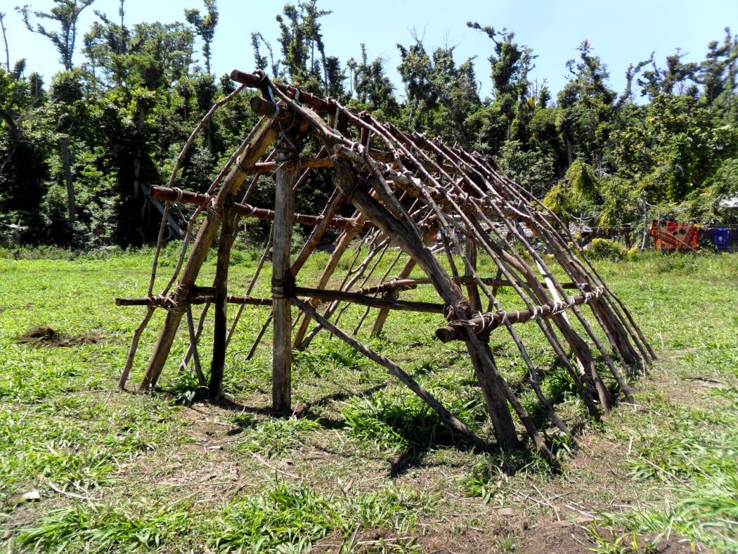 The traditional Vanuatu Nimaleten or custom house structure.
