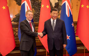 Prime Minister Chris Hipkins meets Chinese President Xi Jinping, 27 June 2023.