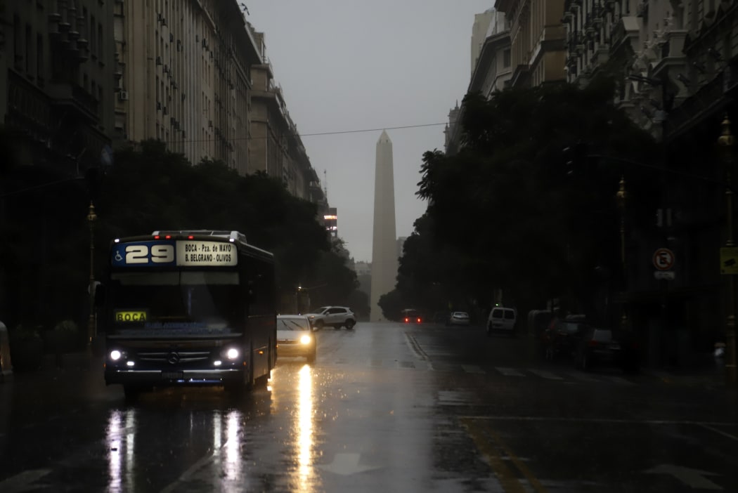 Photo released by Noticias Argentinas showing downtown Buenos Aires on 16 June 2019 during a massive power cut.
