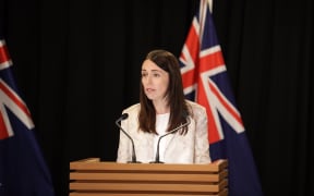 Prime Minister Jacinda Ardern at the post-cabinet press conference.