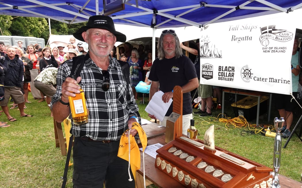 Helmsman Frank Alica claims the top prize for the tall ship R Tucker Thompson for the first time in the event’s history.