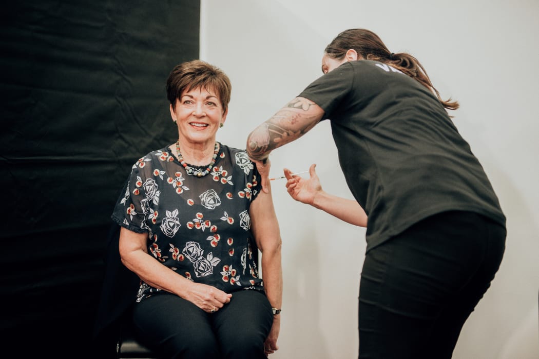 New Zealand governor-general  Dame Patsy Reddy gets her Covid-19 vaccination.