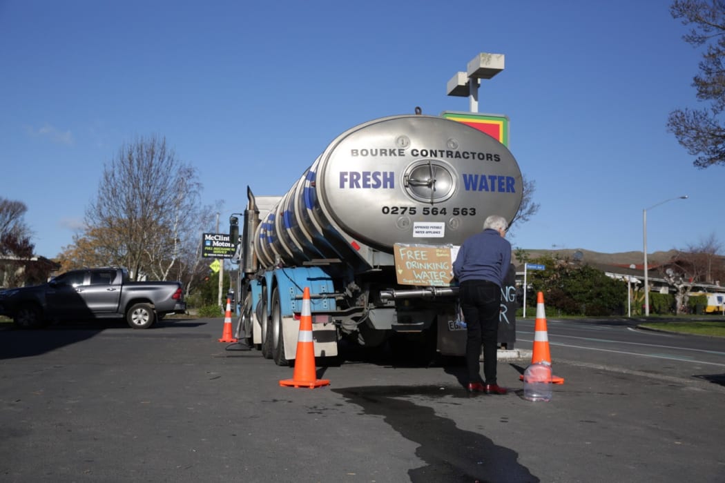 Drinking water stations have been set up around Havelock North.